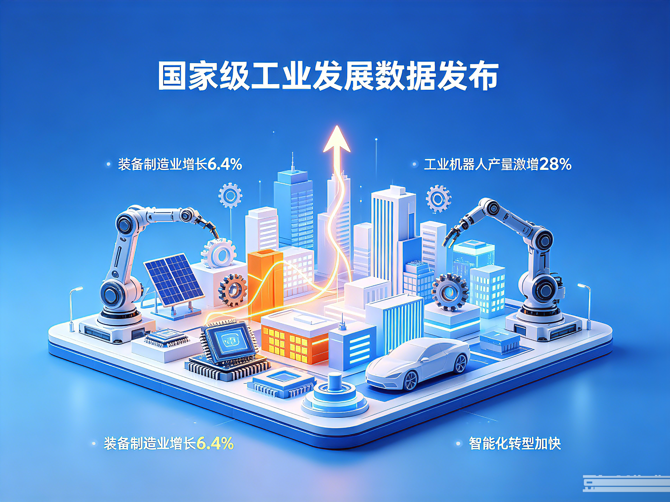 工信部发布2026上半年数据：装备制造业增长6.4%，工业机器人产量激增28%